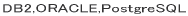 DB2,ORACLE,PostgreSOL